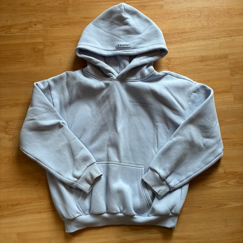 Comfrt Kids XL hoodie periwinkle pastel collection
